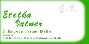 etelka valner business card
